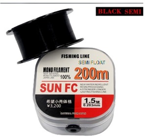 SUN FC 세미플로트 낚시줄 / 블랙